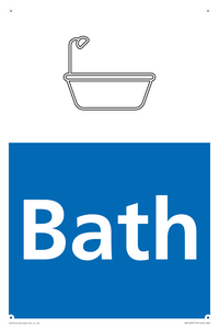 Bath Illustrated Dementia Friendly Sign NHS Style Blue